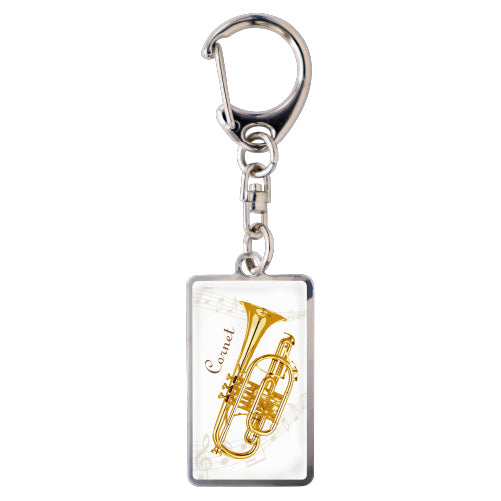 ミュージックキーホルダー トランペット（trumpet） MM120KHTRG レリーフ調 ゴールド ALL MUSIC Charm key  charm ナカノ nakano 【おトク】 - ファイル・バインダー